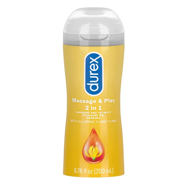 Durex Play Massage 2 in 1 Ylang Ylang, Λιπαντικό Τζελ για Μασάζ 2 σε 1 με Άρωμα Ylang Ylang 200ml