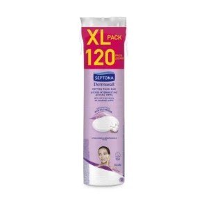 Septona Dermasoft Cotton Pads Δίσκοι Ντεμακιγιάζ Διπλής Όψης XL pack 120  τεμ