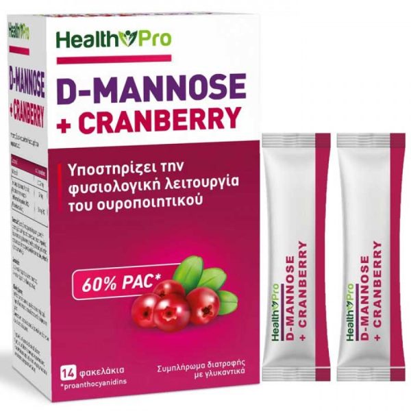 Health Pro D-Mannose & Cranberry, 14sachets
