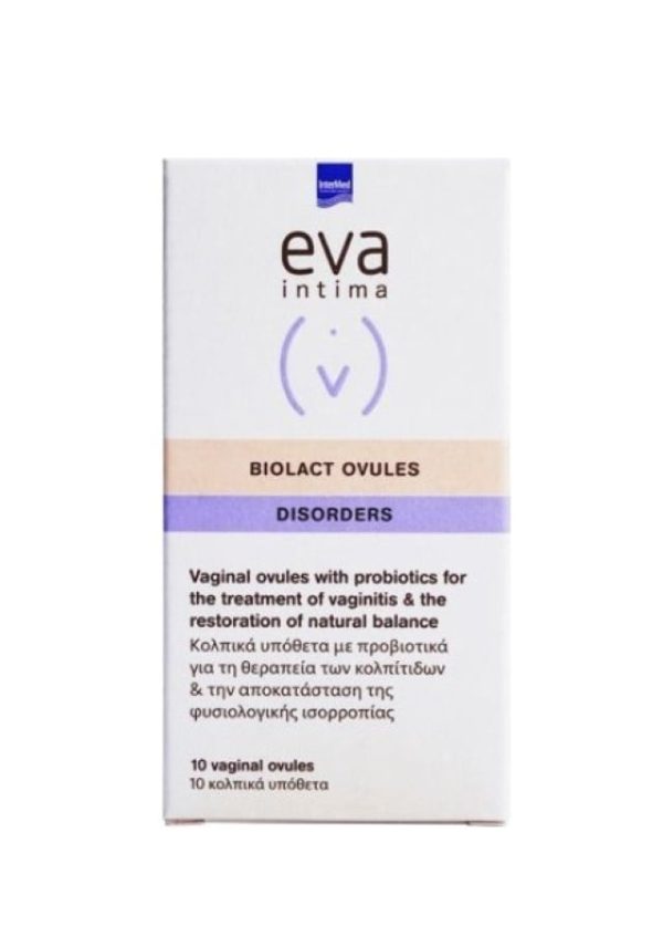 Intermed Eva Intima Biolact Ovules 10 κολπικά υπόθετα