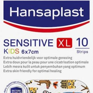 Hansaplast Sensitive Xl Αποστειρωμένα Αυτοκόλλητα Επιθέματα για Παιδιά 10τμχ